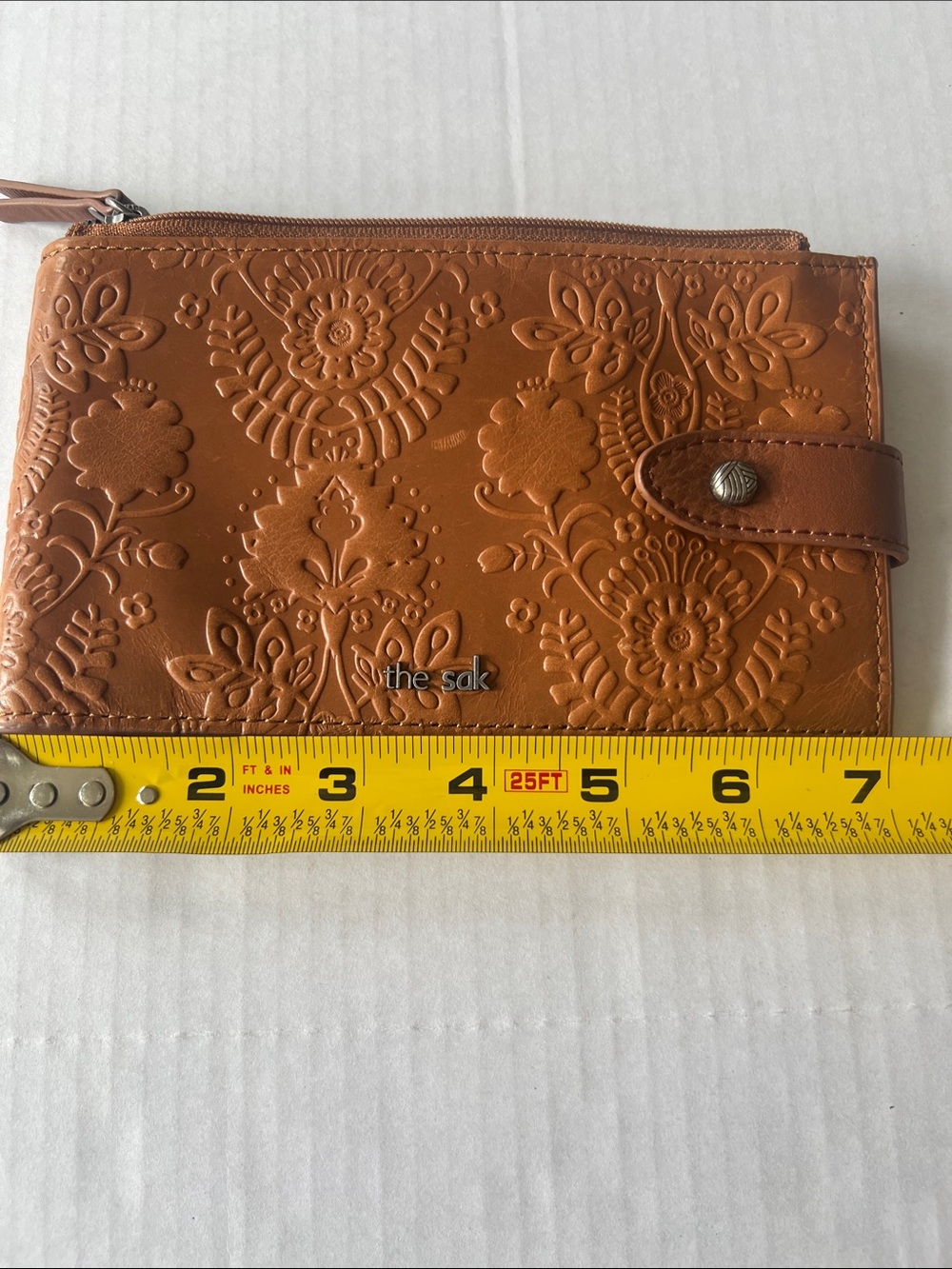 The Sak Embossed Floral Leather Wallet - Brown - Picture 6 of 7
